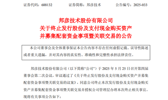 领航优配 突发！688132，重大资产重组终止！